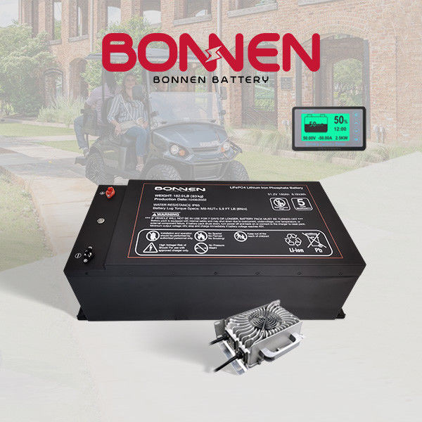 8.19kWh Lifepo4 Piles pour chariot de golf 48V 160AH Remplacement de batterie au lithium pour Yamaha avec chargeur 22A