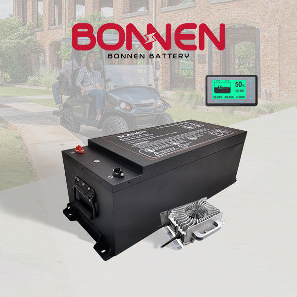 8.19kWh Lifepo4 Piles pour chariot de golf 48V 160AH Remplacement de batterie au lithium pour Yamaha avec chargeur 22A