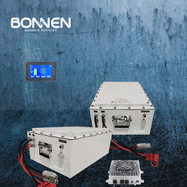 Batterie au lithium 96V 50Ah pour bateaux 5KWH Énergie totale et moniteur LCD à distance inclus